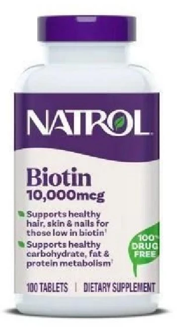 나트롤 비오틴 Biotin 10000mcg 타블렛 100정, 1개 - 쿠팡