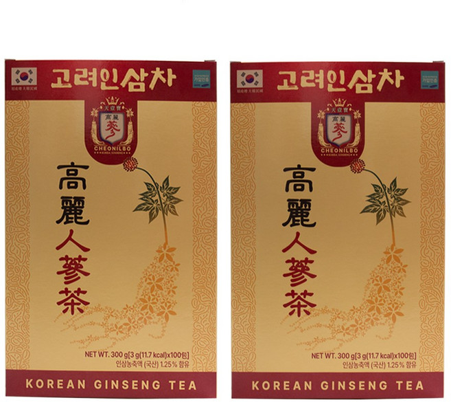 천일보 고려인삼차 (지함), 3g, 100개입, 2개