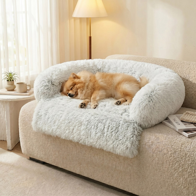 강아지 마약 방석 소파 침대 범퍼 사계절 쿠션 고양이 스크래치 오염방지, 1개, 그레이