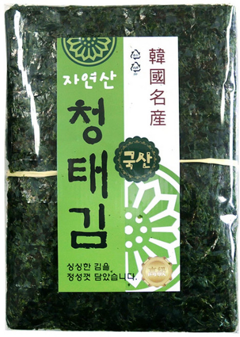 국내산 완도 특 파래 청태김 품질좋은 바삭 고소한 생김 특품 100매, 100개