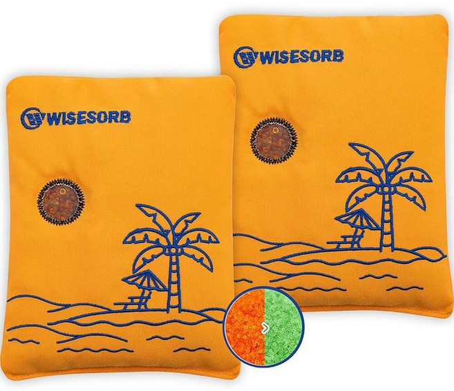 Wisesorb 50g x 6팩 충전식 건조제 팩 주황색 표시 실리카 젤 패킷 보관 씨앗 3D 필라멘트 전자 제품 금고 수하물을 위한 수분 흡수제 - 재사용 가능한, 500 Gram, 2 PACK