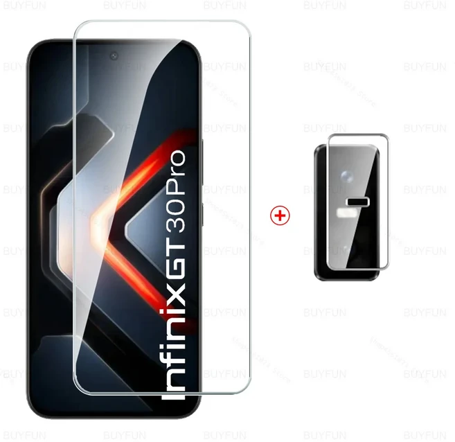인피닉스 GT 30 Pro용 4in1 풀커버 강화유리 스크린 보호필름 InfinixGT30Pro GT30Pro G T 30Pro 5G HD 카, 01 Infinix GT 30 Pro, 03 1Glass 1Lens