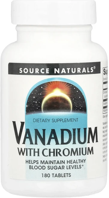 Source Naturals 크로뮴 함유 바나듐 180정, 1개 - 쿠팡