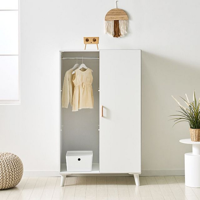 간편한 2343 도어 옷봉 수납장 800x1340 3colors luc*589PV, 화이트