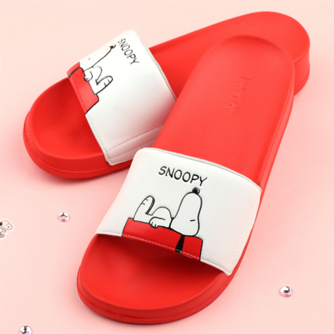 [젊은이마켓] 귀여운 스누피 슬리퍼 레드 실내화 교실화 EVA 슬리퍼