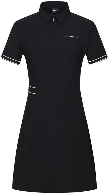 [JDX] [JDX] 여성 밴드 골지 지퍼 제에리 원피스(X1TSV6506BK)