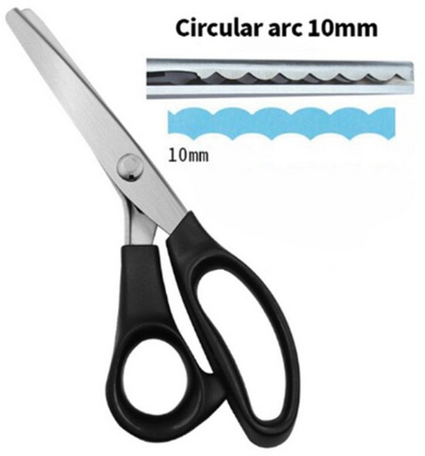 전문 핑크 패브릭 가위 스테인레스 스틸 양재 바느질 예술 공예 절단 도구 2-18mm, Arc 10mm, 1개