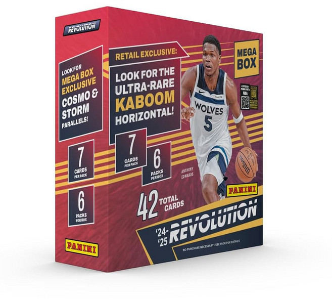 2024–25 Panini 레볼루션 NBA 농구 메가 박스 - 공식 트레이딩 카드 독점 패러렐 인서트 및 루키 소매 세트 104467