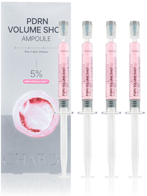 [체험가] 샤르드 PDRN 볼륨샷 앰플, 4개, 3ml