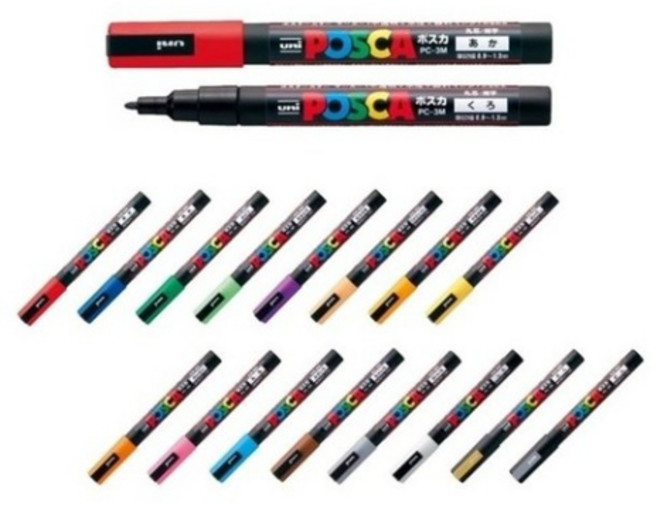 유니 포스카 5M 마카펜(1.8-2.5mm) 낱색 17칼라, 12.바이올렛