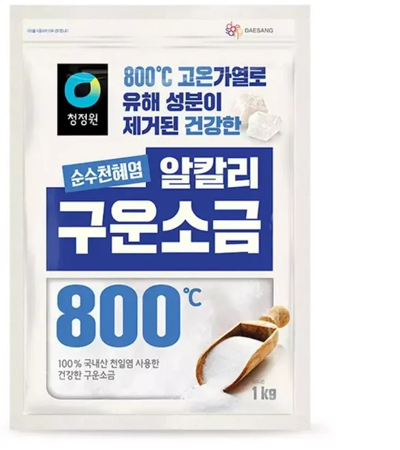 청정원 순수천혜염 알칼리 구운소금 1kg 3Set, 1개