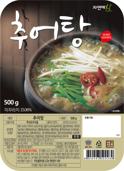 자연에찬 추어탕 500g (냉동), 1개