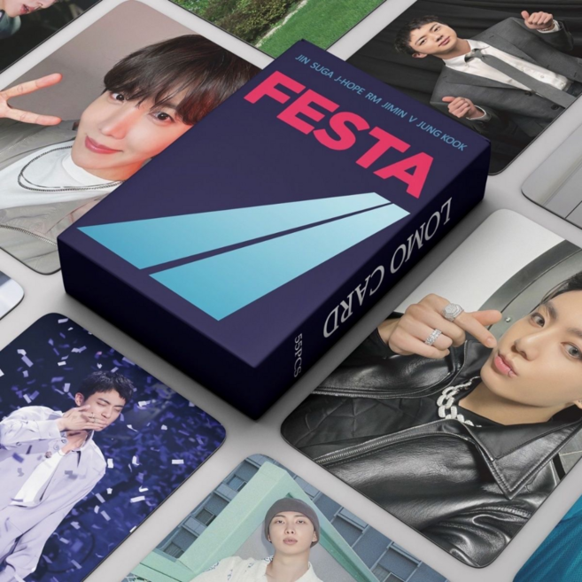[원스트리글로벌] BTS 2024 Festa thanks to army 포카 55장, 기본컬러, 2024포카55장