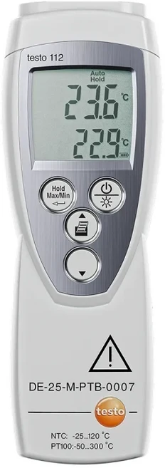 testo 식품용 방수 탐침 온도계 testo 112 (-50도 ~ 300도) 원자재관리 / 식품검수용 / HACCP / 교정성적서 발급(별도), 1개