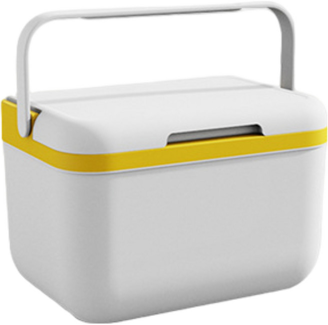 소형 휴대용 아이스박스 캠핑/피크닉/차량용 미니 쿨러박스, 5L, 화이트옐로우
