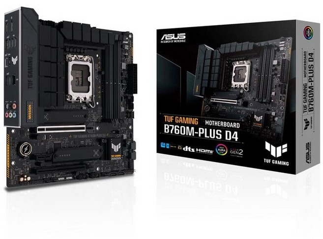 ASUS INTEL 13.12세대 LGA1700 대응 B760M 탑재 마자 보드 Micro ATX TUF GAMING B760M-PLUS D4 국내 정규 대리점품, 상세페이지 참조