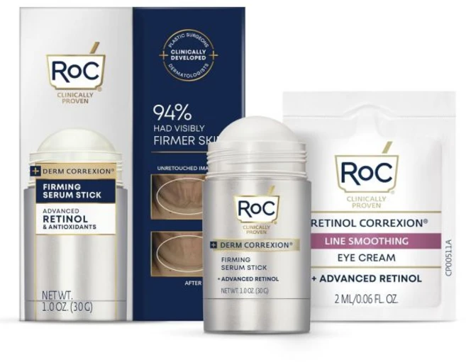 항산화제가 함유된 RoC Derm Correxion 고급 레티놀 펌 세럼 스틱으로 주름과 주름 라인을 눈에 띄게 조이고 단단하게 가꿔줍니다. 아이 크림 팩켓으로 1.0온스입니다, RoC Derm Correxion 어드밴스드 레티놀 퍼, 30g, 1개 - 쿠팡