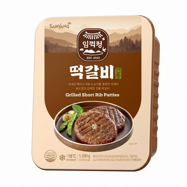 [청년푸드] 삼양 프레시 임꺽정떡갈비 1200g, 1.2kg, 1개