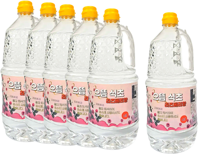 으뜸 청소용 식초 라즈베리향, 6개, 1.5L
