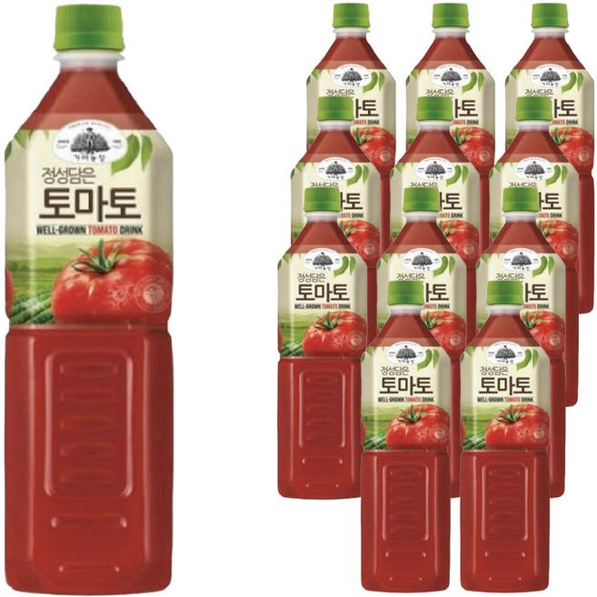 웅진 가야농장 토마토 주스, 1L, 12개