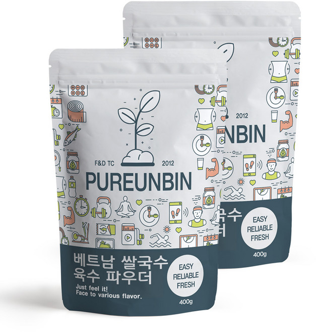 푸른빈 베트남 쌀국수 육수 파우더, 400g, 2개