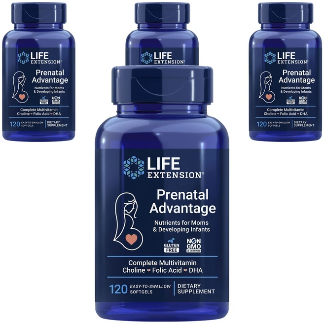 라이프익스텐션 프레나탈 어드밴티지 이지 투 스왈로우 소프트젤, 120정, 4개 - 쿠팡