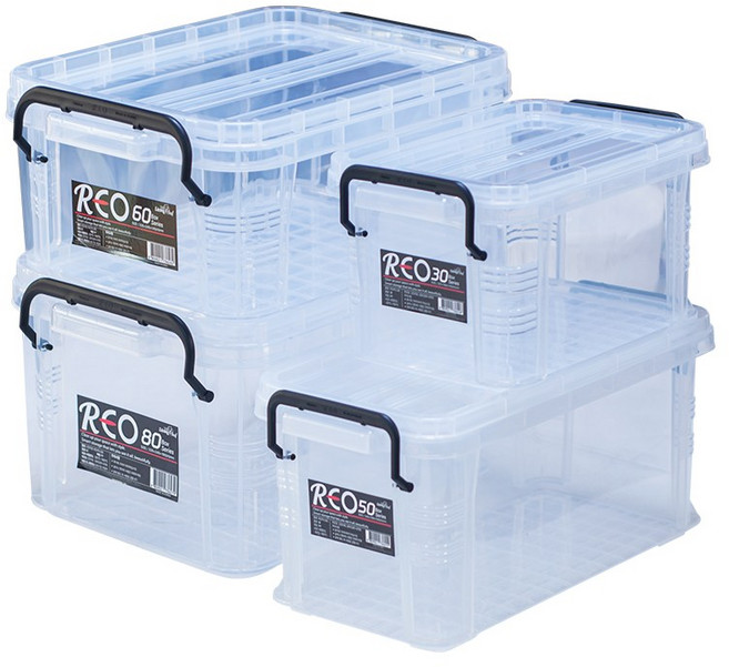 플라스틱 투명 리빙박스 다용도 공간 정리 수납함 레오박스 110 (6개 묶음), 1박스