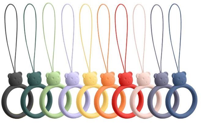 어클렛 곰돌이 물방울 실리콘 스트랩, 혼합색, 1세트
