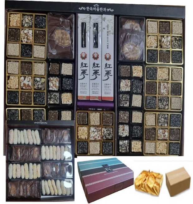 한옥마을한과선물세트 특대2단2호 3400g 한과선물세트, 1세트, 3.4kg