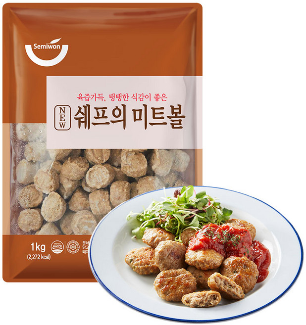 쉐프의 미트볼 (11g x 90개입), 1kg, 1개