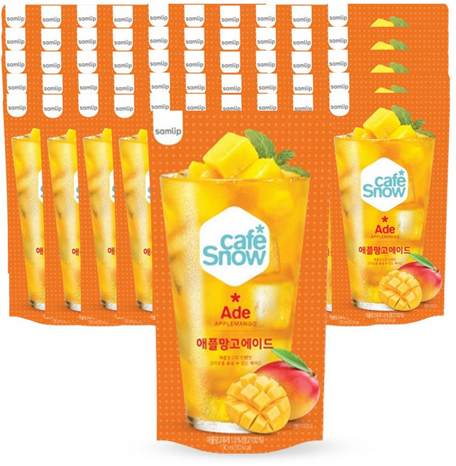 삼립 카페스노우 애플망고 에이드, 230ml, 50개
