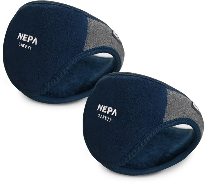 네파 Safety 듀오 방한 귀마개, 네이비&그레이 혼합, 2개