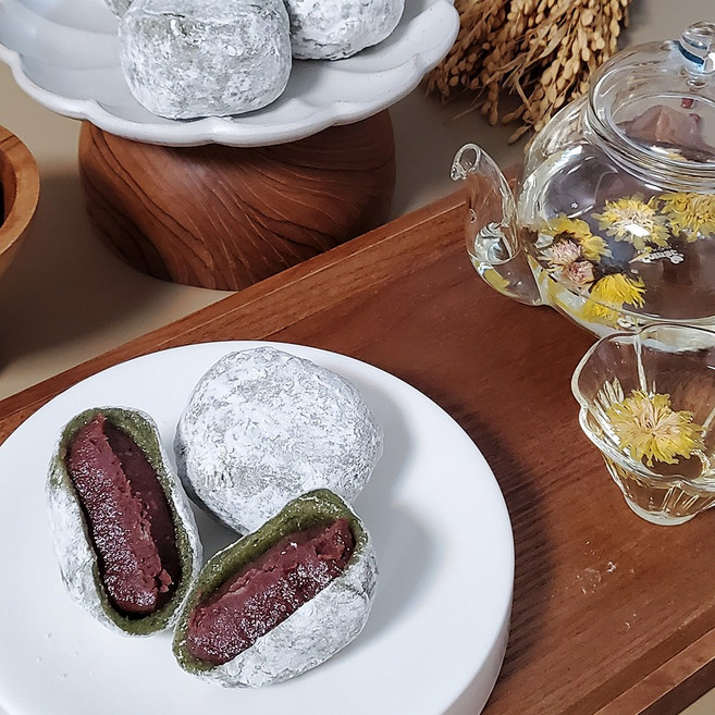 소부당 쑥찹쌀떡 10개입 쑥떡 찹쌀 떡집 주문 개업 이사 떡맛집 굳지않는 떡, 75g, 10개