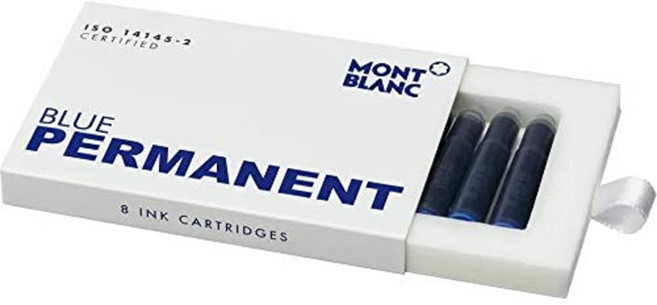 Montblanc 잉크 카트 영구 블루 1 팩 8CART PF 브랜드