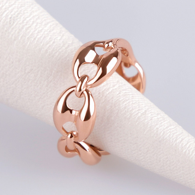 펠리체골드 18K 레브 반지 (+쇼핑백증정) 골드 체인 데일리 금 고급 옐로우골드 여성 기념일 선물 볼드 우정반지