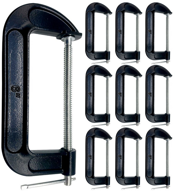 C형 클램프 6인치 160mm G형 목공용, 10개