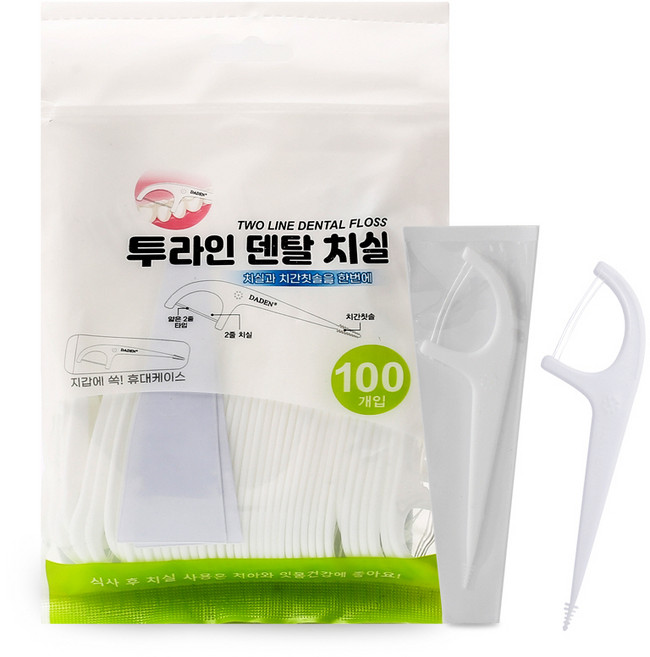 B품 투라인 덴탈 치실 100P, 1개, 100개입, 2cm