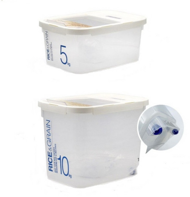 락앤락 쌀통 5kg/10kg 2종(택1) 잡곡통, 화이트, 1개