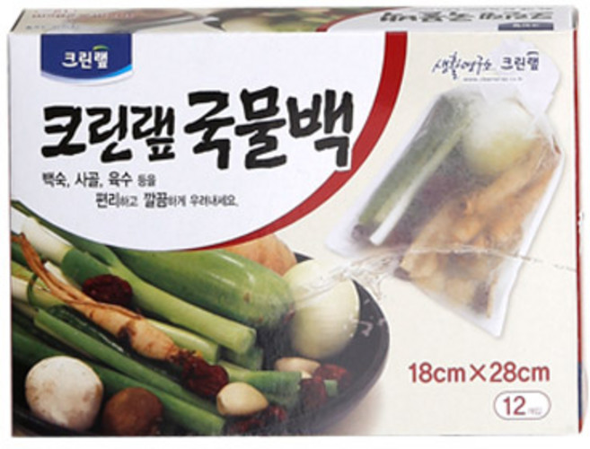 크린랩 국물백 (12매입) - 티팩/다시/멸치육수/차거름망 일회용품 공주머니 랲, 27개, 27개