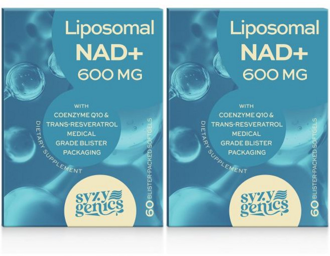 NAD+ Supplement 1600mg Extra Strength - Liposomal NMN Alternative with Resveratrol Urolithin A C, 60 Count (Pack of 2)