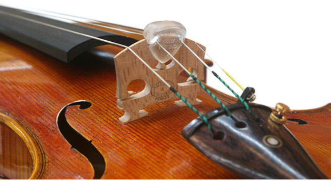 바이올린 비올라 첼로 폴리 2구 약음기 뮤트, 비올라 투명, 1개