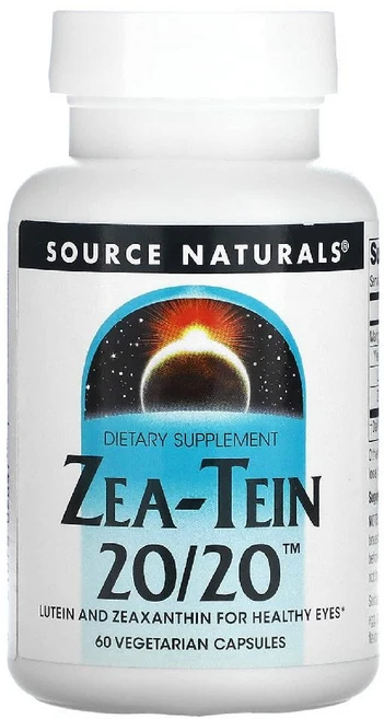 Source Naturals 제아테인 루테인 20mg 제아잔틴 20mg Zea-Tein 20/20, 1개, 60정 - 쿠팡