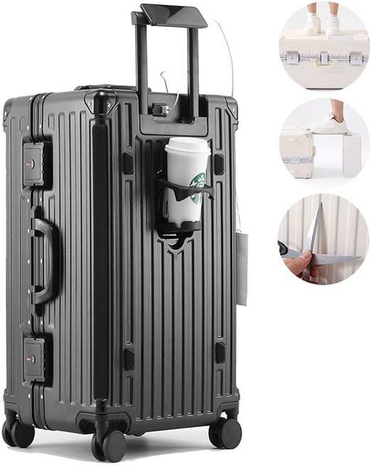 Chephie 튼튼한 대형 하드 여행용 캐리어 대용량