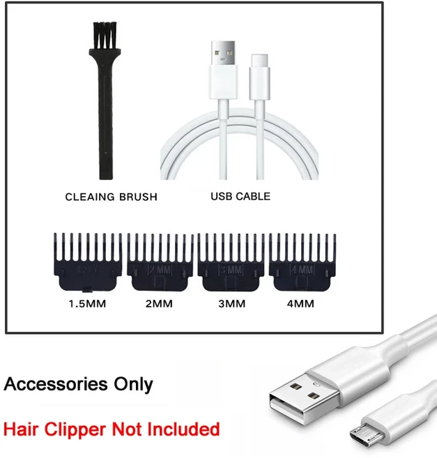 휴대용 면도기 이발사 무선 전기 머리 절단기 USB 고속 충전 머리 트리머 미용사를위한 빈티지 머리 깎기, 11 X-OnlyAccess