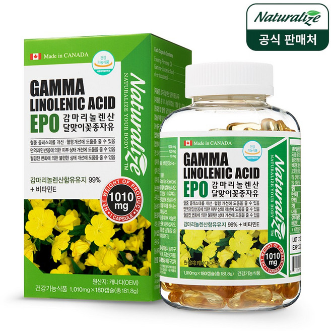 네추럴라이즈 감마리놀렌산 달맞이꽃종자유, 180정, 1개