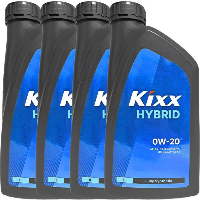 [최신 API] KIXX HYBRID 0W20 1L 하이브리드 엔진오일, 4개