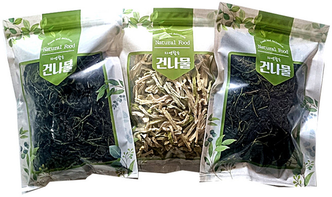 초록초록팜 제주 건강나물 2종 건취나물 100g + 무말랭이 200g PS, 1, 단품