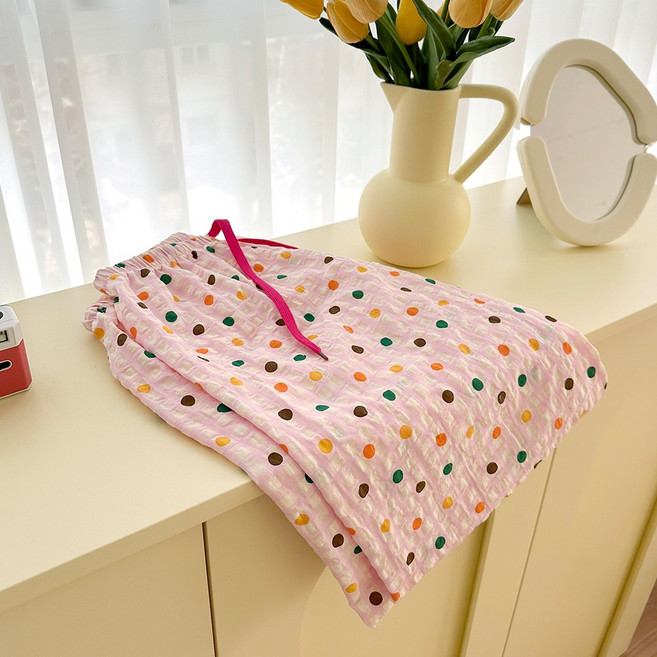 엘라운지 사계절 포인트 패턴 파자마 바지