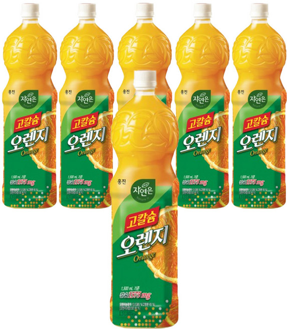 웅진 자연은 고칼슘 오렌지주스 1.5L*6개, 1.5L, 6개