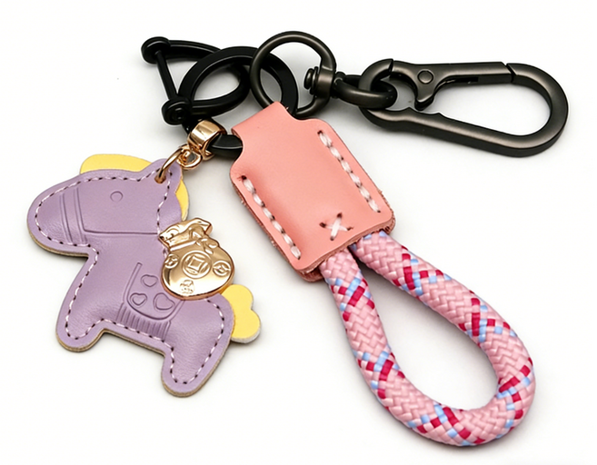 언리트블 병오년 말 가죽 키링 키홀더 가방 열쇠고리